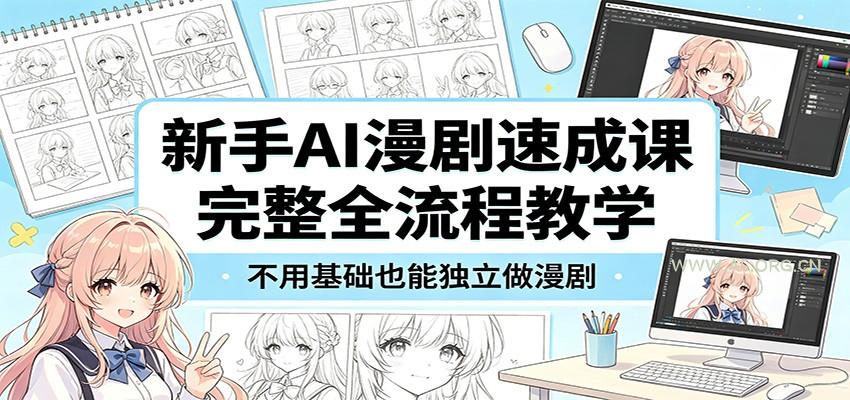 新手AI漫剧速成课:完整全流程教学,不用基础也能独立做漫剧-小红泡
