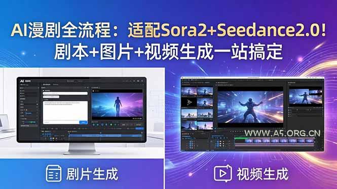 AI漫剧全流程：适配Sora2+Seedance2.0！剧本+图片+视频生成一站搞定-小红泡