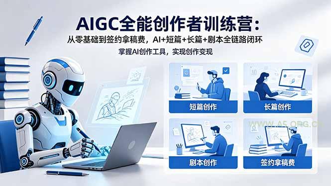 AIGC全能创作者训练营:从零基础到签约拿稿费,AI+短篇+长篇+剧本全链路闭环-小红泡