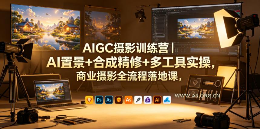 AIGC摄影训练营｜AI置景+合成精修+多工具实操，商业摄影全流程落地课-小红泡