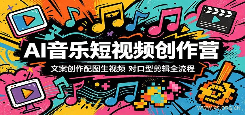 AI音乐短视频创作营:文案创作配图生视频,对口型剪辑全流程-小红泡