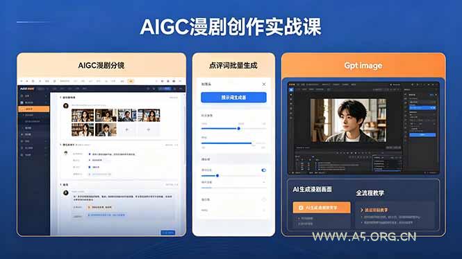 AIGC漫剧创作实战课，提示词批量生成分镜剧本，Gpt image+维洛全流程教学助你AI变现-小红泡