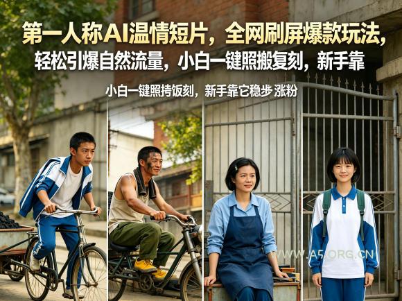 第一人称AI温情短片,全网刷屏爆款玩法,轻松引爆自然流量,小白一键照搬复刻,新手靠它稳步涨粉-小红泡
