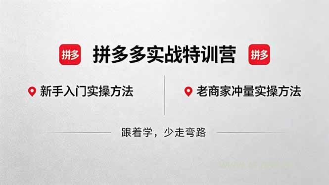 拼多多实战特训营(更新5月15-小红泡