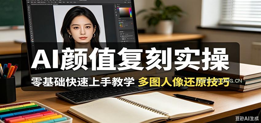 AI颜值复刻实操，零基础快速上手教学，多图人像还原技巧-小红泡