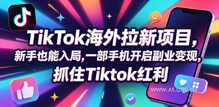 Tc联盟TikTok海外拉新项目，新手也能入局，一部手机开启副业变现，抓住Tiktok红利-小红泡
