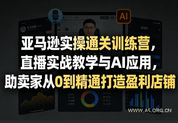 亚马逊实操通关训练营,直播实战教学与AI应用,助卖家从0到精通打造盈利店铺(更新5月23日)